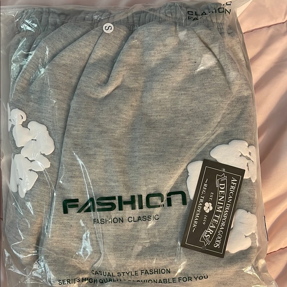 Gray Athletic Shorts with Elastic Waistband and Drawstring